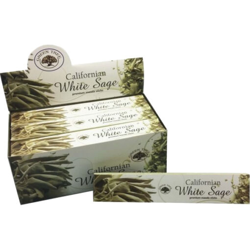 12 x Californian White Sage Green Tree Masala Incense Stick Packs