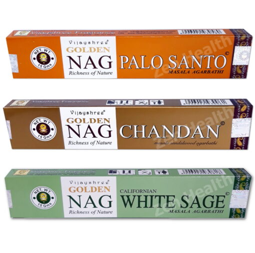 Golden Nag Champa - Palo Santo, Sandalwood and White Sage Mix