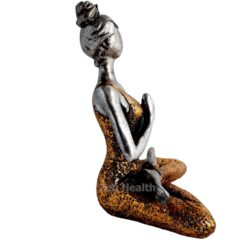 Silver and Gold Coloured Yoga Meditation Lady Figurine