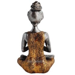 Silver and Gold Coloured Yoga Meditation Lady Figurine