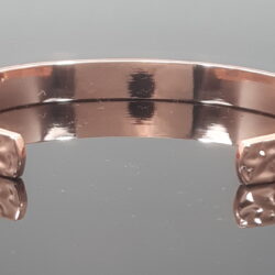 Magnetic Planished Copper Bracelet - Rear View