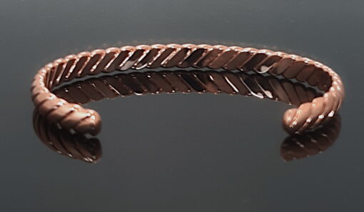 Magnetic Twisted Copper Bracelet - Rear View