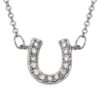 Lucky HorseShoe Pendant With Cubic Zirconia Crystals