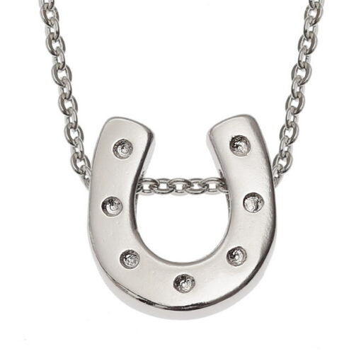 Lucky HorseShoe Pendant With Sparkling Crystals